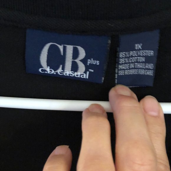 CB Plus women's black polo Size 1X - Picture 2 of 4